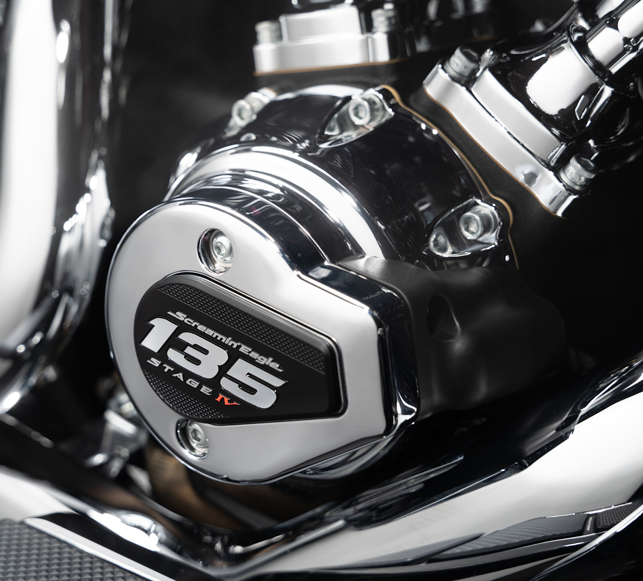 Harley-Davidson Accessories Screamin' Eagle Timer Cover Medallion - Stage IV 135CI