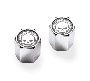 Harley-Davidson Accessories Skull Chrome-Plated ABS Valve Stem Caps