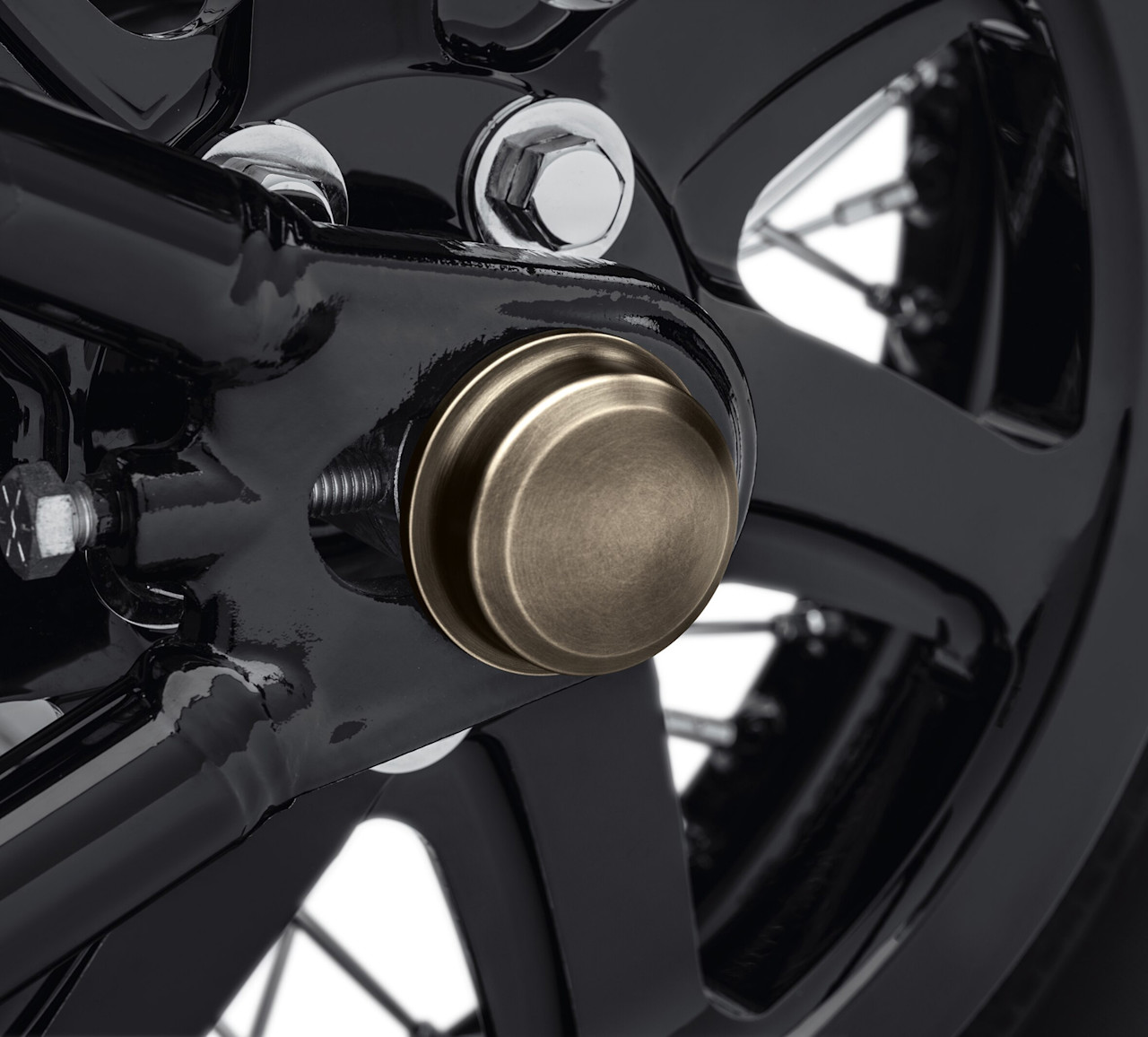 Harley-Davidson Accessories Brass Rear Axle Nut Covers