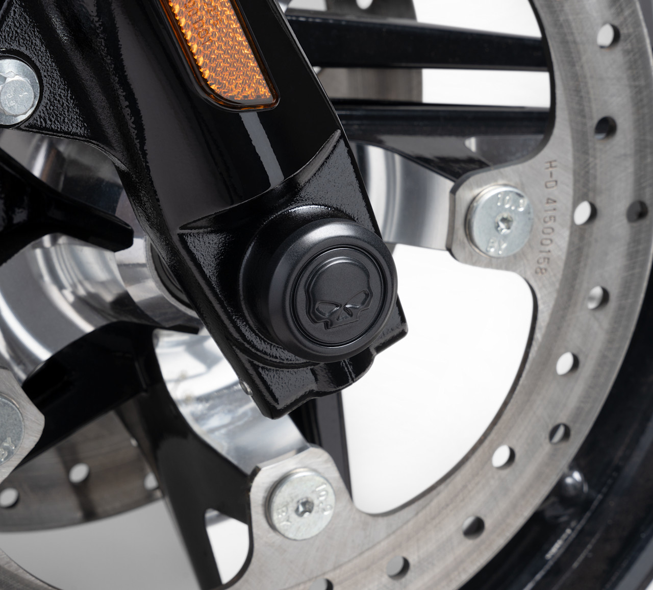 Harley-Davidson Accessories Willie G Skull Front Axle Nut Covers