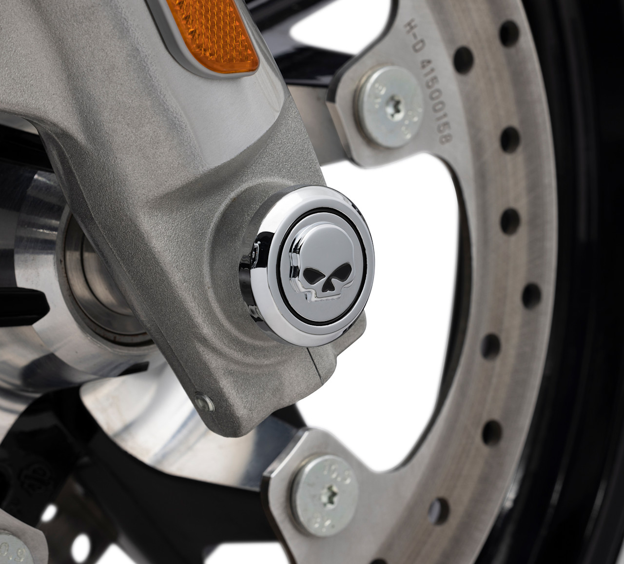 Harley-Davidson Accessories Willie G Skull Front Axle Nut Covers