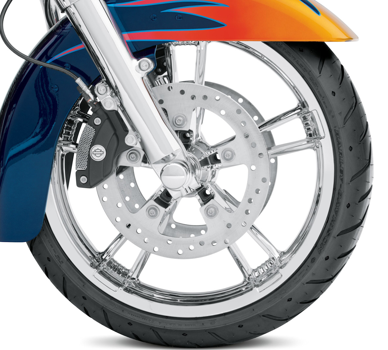 Harley-Davidson Accessories Mirror Chrome Enforcer 19 in. Front Wheel