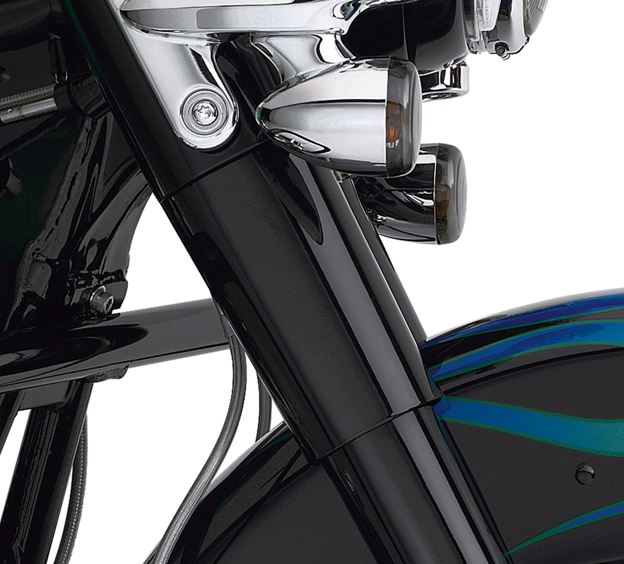 Harley-Davidson Accessories Gloss Black Upper Fork Slider Covers