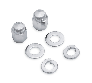 Harley-Davidson Accessories Chrome Fork Axle Retainer Nut Kit