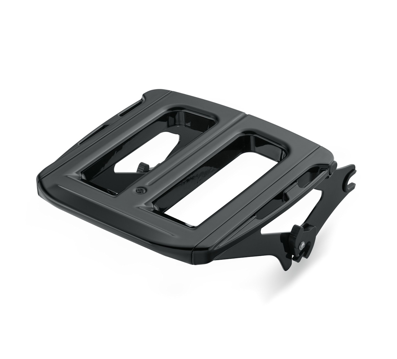 Harley-Davidson Accessories Adjustable Two-Up Gloss Black Luggage Rack