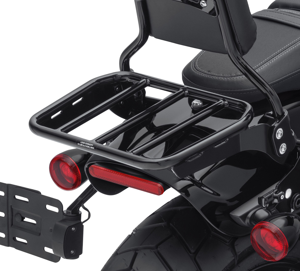 Harley-Davidson Accessories Sport Luggage Rack for HoldFast Sissy Bar Uprights - Gloss Black