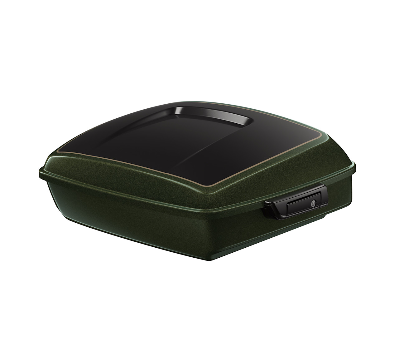 Harley-Davidson Accessories Chopped Tour-Pak Luggage - Olive Steel Metallic/Vivid Black