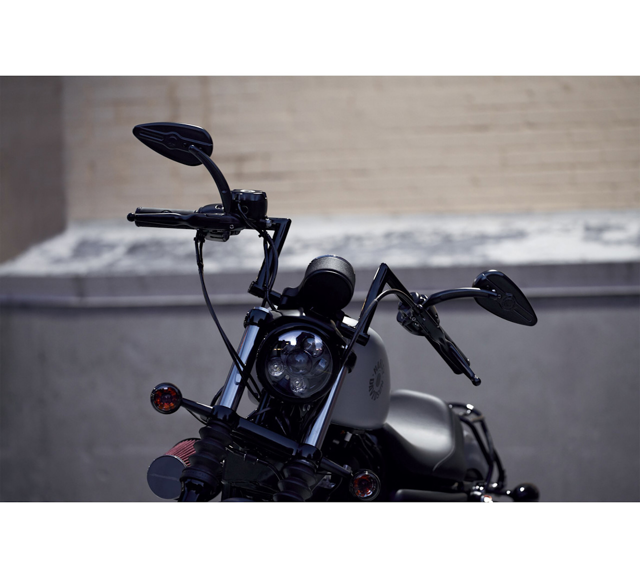 Harley-Davidson Accessories Chizeled Lo Handlebar - Gloss Black