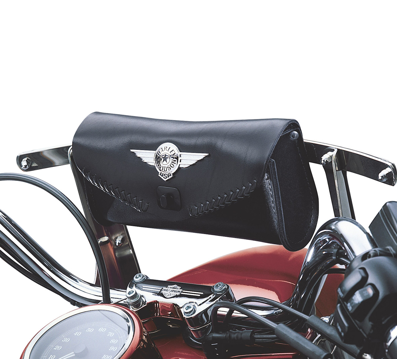 Harley-Davidson Accessories Fat Boy Windshield Bag with Die-Cast Concho