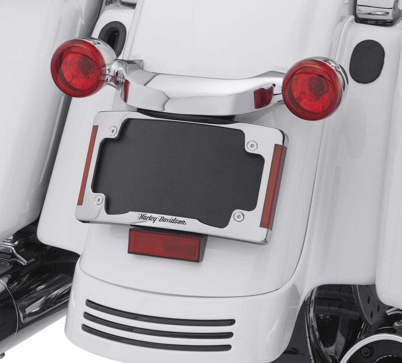Harley-Davidson Accessories Curved License Plate Frame with LED Lighting