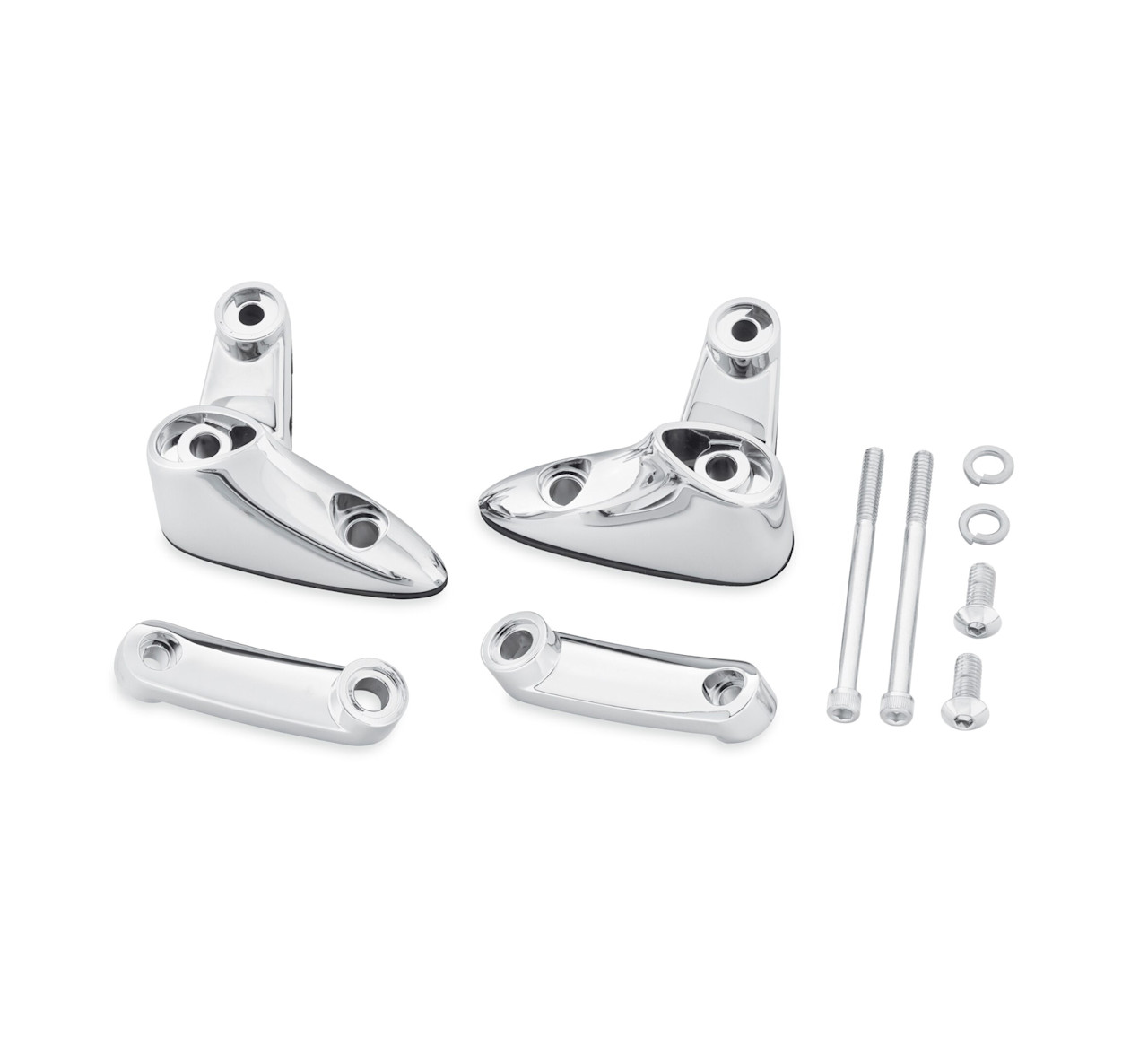 Harley-Davidson Accessories Road Glide LED Fog Lamp Mount Kit - Chrome