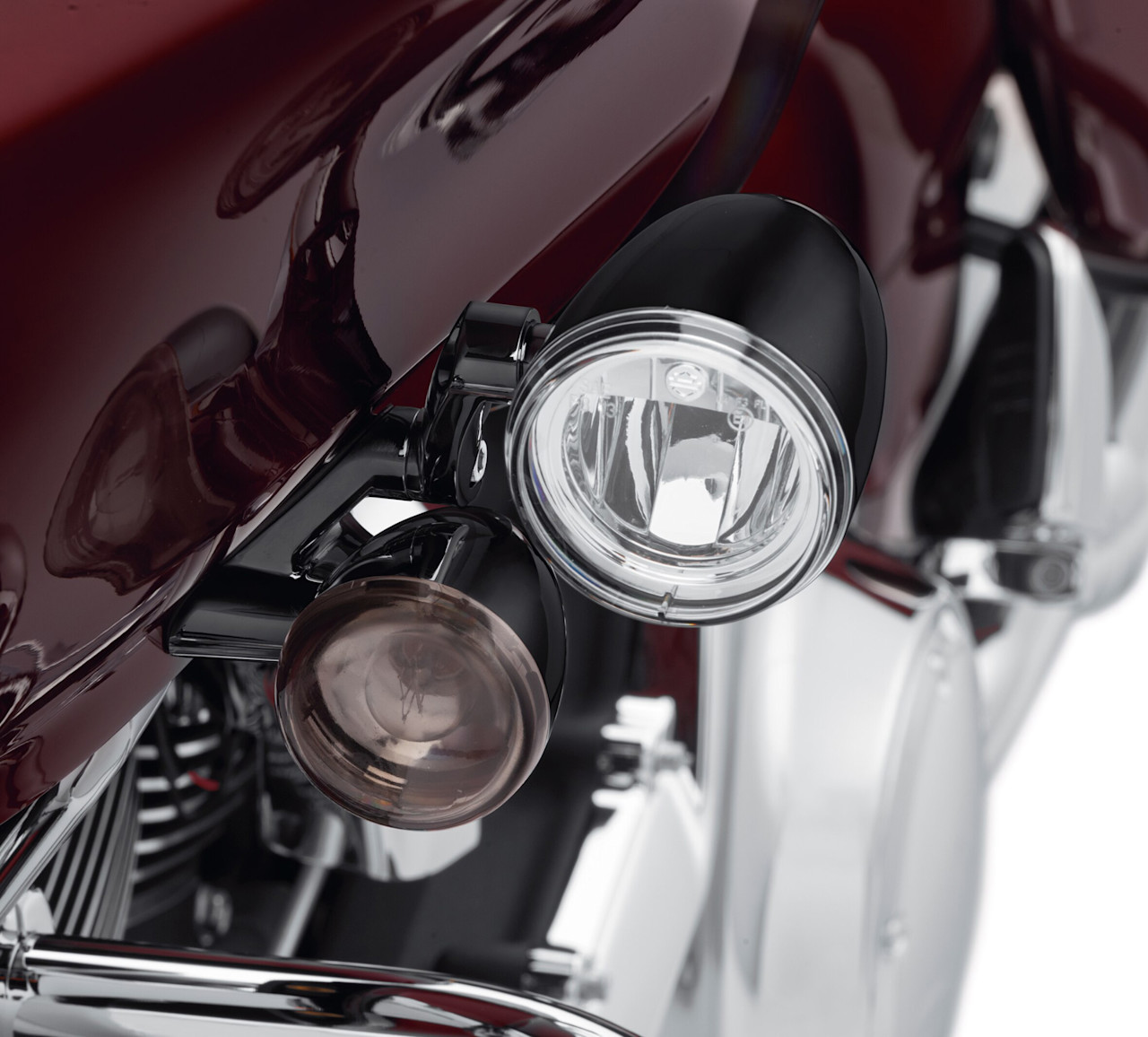 Harley-Davidson Accessories Road Glide LED Fog Lamp Mount Kit - Gloss Black