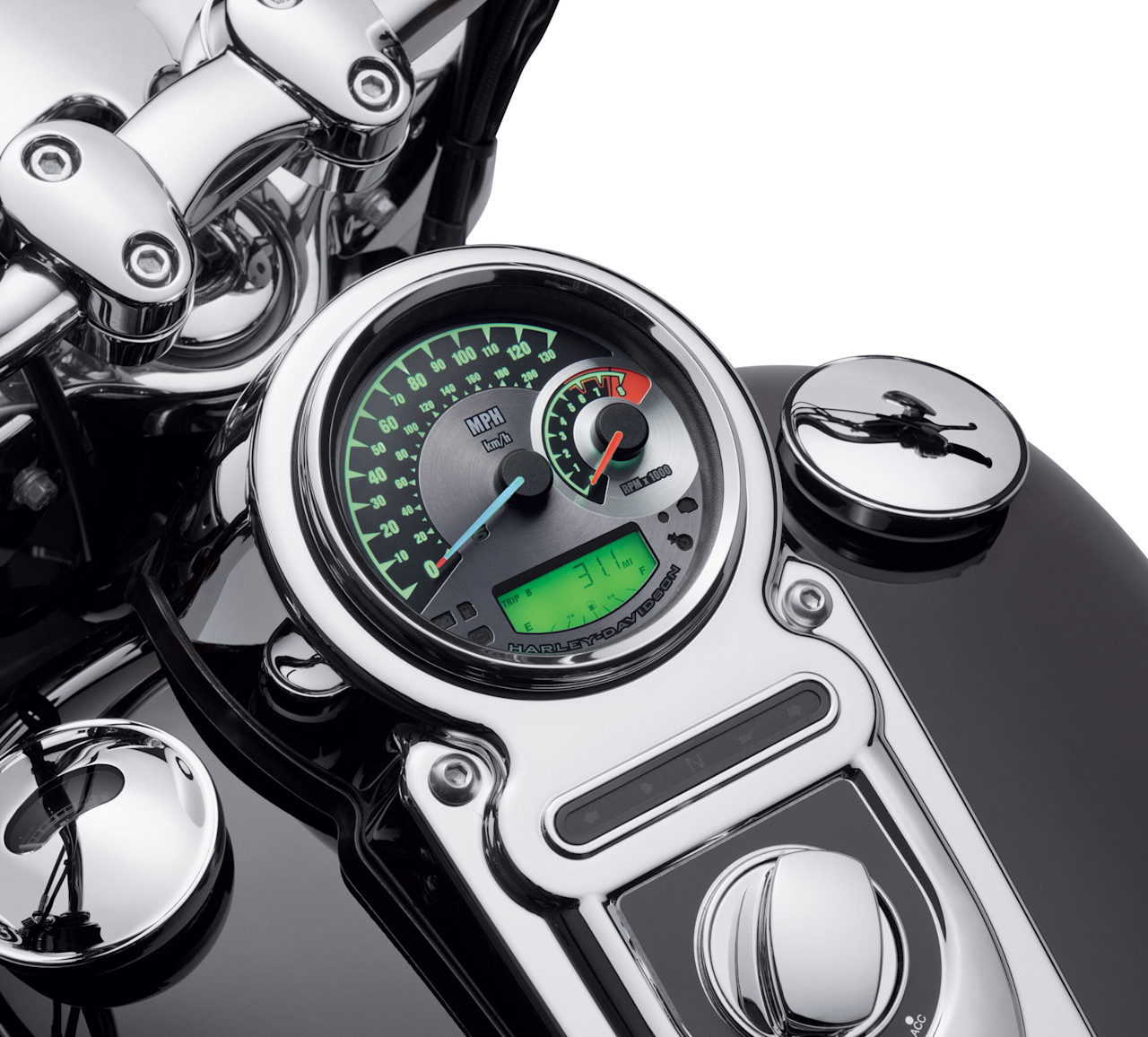 Harley-Davidson Accessories Combination Analog Speedometer/Tachometer MPH/km