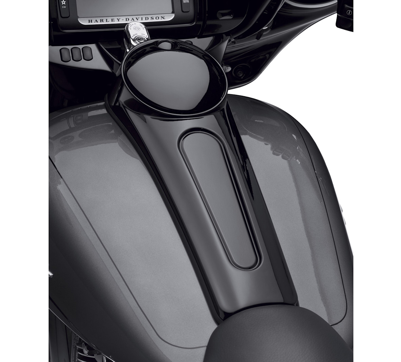 Harley-Davidson Accessories Gloss Black Console Kit - without CB Communications Port