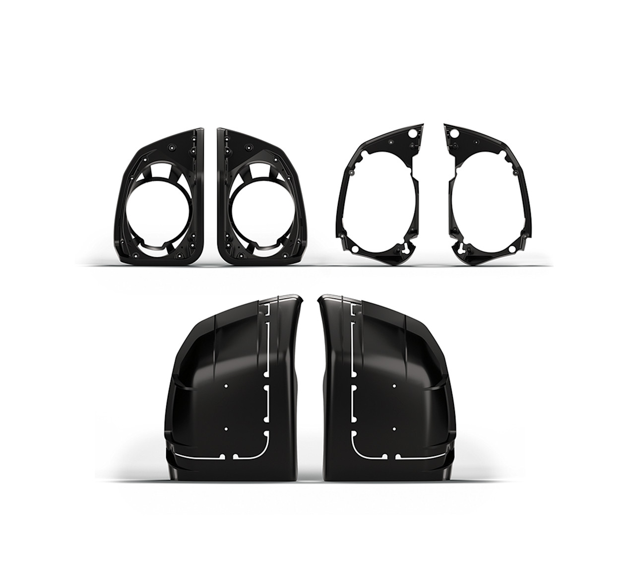 Harley-Davidson Accessories Audio Powered By Rockford Fosgate Stage III Saddlebag Speakers with Lid Cut-In System