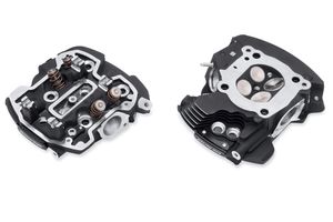 Harley-Davidson Accessories Designed in conjunction with the system-matched components of the Screamin' Eagle Milwaukee-Eight Stage IV Performance Kit, these CNC-Ported Cylinder Heads have been meticulously machined to optimize air/fuel flow and velocity. Starting with a unique Screamin' Eagle cylinder head casting, the Screamin' Eagle team has dedicated countless hours of computer simulation and flow bench testing to maximize the flow through the intake and exhaust ports. The ports are meticulously machined on a five axis CNC machine to increase the velocity of the intake charge and to maximize exhaust scavenging. When combined with a larger bore throttle body, these CNC Cylinder Heads provide improved efficiency of cylinder filling, leading to more explosive power and increased rear wheel torque when compared to stock. The CNC Ported Heads are factory equipped with high performance valve springs that remain stable with high lift cams and in high RPM operation.