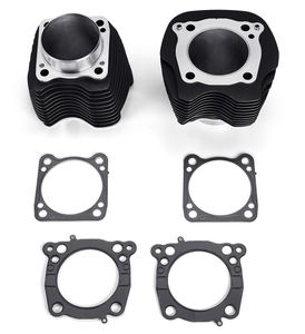 Harley-Davidson Accessories Increase the displacement of your Milwaukee-Eight engine without removing the engine from the chassis. The Screamin' Eagle product team has engineered a patent-protected 4.155" Big Bore Cylinder that increases the internal bore but slips into the existing case bore without modification. When combined with the appropriate piston and flywheel combination in the Screamin' Eagle Stage IV kits, these cylinders can increase the displacement of your Milwaukee-Eight engine from 107CI to 119CI or from 114CI and 117CI to 122CI. Replacement cylinders for '17-later Milwaukee-Eight models equipped with Screamin' Eagle 119 or 122CI Stage III kits. Kit includes front and rear cylinders and gaskets.