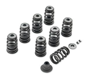Harley-Davidson Accessories These performance Beehive-shaped valve springs provide increased stiffness and strength in a compact design. Designed to support the installation of higher lift cams, these performance springs help maintain the stability of the valve train in high RPM conditions. When compressed, these valves have a higher rate of stiffness to keep the valves from bouncing off the valve seat or "floating" during aggressive throttle application. Kit includes 8 springs, upper collars and keepers and lower collars with integral valve seals.