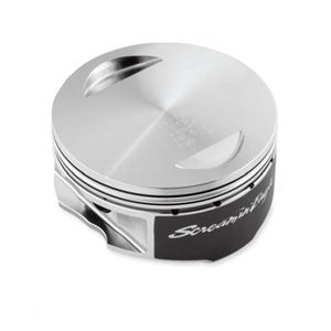 Harley-Davidson Accessories 4.060" Standard Bore. Forged from high-strength aluminum, these 10.5 to 1 ratio pistons feature nickel-plated surfaces for enhanced durability, and a special Teflon coating for improved wear-resistance required for racing applications. These pistons include Titanium SST rings to withstand the stresses seen in racing. Complete kit includes pistons, rings, wrist pins, and clips.
