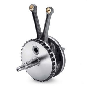 Harley-Davidson Accessories This 4-3/8" stroker flywheel assembly can be combined with 3-7/8" cylinders and pistons to produce 1690cc (103") displacement, 4.00" cylinders and pistons for 1800cc (110"), or with 4.060" cylinders and pistons for 1856cc (113") displacement.