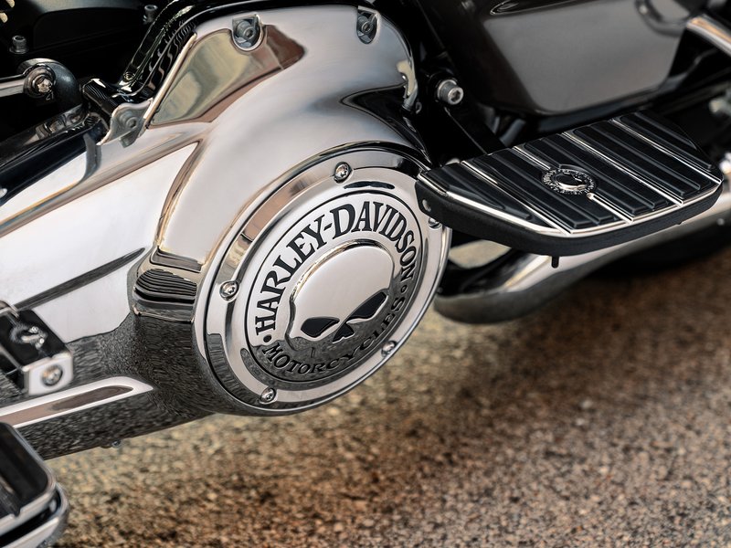 Harley-Davidson Accessories Willie G Skull Derby Cover in chrome. Add a little attitude to your ride - the menacing raised skull with black-filled eyes leaps from a field of chrome. The surrounding "Harley-Davidson Motorcycles" script is the perfect finishing touch. Styled to complement Harley-Davidson Skull accessory items. Includes chrome-plated stainless steel mounting hardware. Complete the look with additional accessories from the Harley-Davidson Willie G Skull Collection.