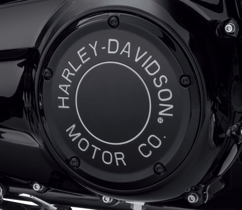 Harley-Davidson Accessories An aggressive twist on a classic style. The Harley-Davidson Motor Co. Collection personifies Harley style, featuring a rich gloss black surface trimmed with deep-cut, silver-filled lettering that surrounds a central groove. The clean design and luxurious finish are the perfect match for blacked-out engines. Includes black zinc hardware. Easy to install.