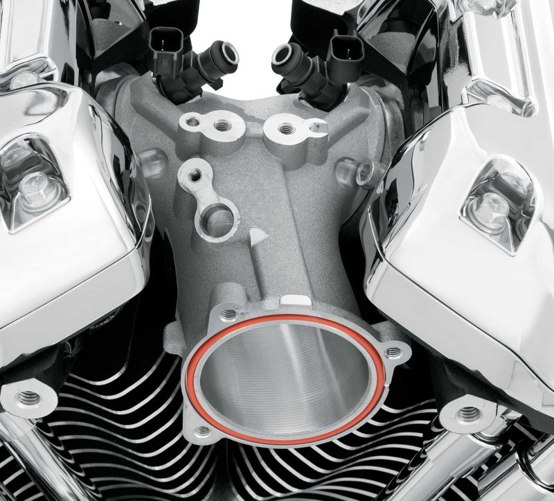 Harley-Davidson Accessories Optimize performance from your Stage IV equipped Milwaukee-Eight powertrain by bolting on this Extreme-Flow 64mm Intake Manifold. Cast aluminum body and ported intake runners provide the smooth, undisturbed air intake you need for maximum power output. Delivers a 2% - 4% horsepower increase you'll notice every time you twist the throttle. Updated calibrations make installation and tuning easy. All models require ECM calibration for proper installation. 50-State U.S. EPA compliant.
