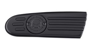 Harley-Davidson Accessories Willie G Skull Air Cleaner Trim in black. Penned at the hand of Willie G®, the famous Skull Collection makes a shift to the dark side. Completely drenched in black, the raised skull and surrounding Harley-Davidson® Motorcycle script add a subtle ominous touch to your ride. The matte finish easily coexists alongside gloss black or wrinkle black surfaces. Includes matching black hardware. Complete the look with additional accessories from the Harley-Davidson Willie G Skull Collection.