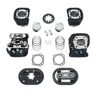 Harley-Davidson Accessories Make your Iron 883 roar. This complete conversion kit will alter the personality of your 883-equipped Sportster model. Designed to bring your XL883 model up to XL1200 specifications, this kit includes Sportster Stage I Air Cleaner Kit, XL1200 Cylinder Heads, and XL1200 Cylinders and Pistons. Kit includes cylinders and cylinder heads. Black Highlighted.