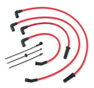 Harley-Davidson Accessories Fat 10mm plug wires add dimension and style to your ride. Screamin' Eagle boot design and suppression core wires ensure a solid connection and maximum voltage transfer between coil and plugs. Red Screamin' Eagle script printed along the wire to add style. Sold as a set.