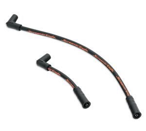 Harley-Davidson Accessories Fat 10mm plug wires add dimension and style to your ride. Screamin' Eagle boot design and suppression core wires ensure solid connection and maximum voltage transfer between coil and plugs. "Screamin' Eagle" logo printed along wire to add style. Black. Sold as a pair.
