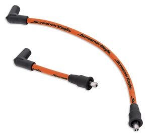 Harley-Davidson Accessories Fat 10mm plug wires add dimension and style to your ride. Screamin' Eagle boot design and suppression core wires ensure a solid connection and maximum voltage transfer between coil and plugs. "Screamin' Eagle" logo printed along the wire to add style. Sold as a pair.