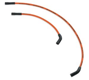 Harley-Davidson Accessories Fat 10mm plug wires add dimension and style to your ride. Screamin' Eagle boot design and suppression core wires ensure a solid connection and maximum voltage transfer between coil and plugs. "Screamin' Eagle" logo printed along the wire to add style. Sold as a pair.