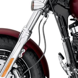 Harley-Davidson Accessories Diamond-Black Modular Braided Brake Lines.