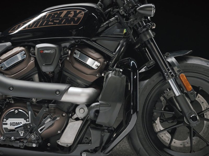 Harley-Davidson Accessories The strength of steel. This tubular steel engine guard is designed to help protect the Sportster S from cosmetic damage in the event of a stationary or low-speed tip-over. - Strong one-piece tubular steel guard - Black finish matches the motorcycle chassis - Bolts onto existing mounting points for clean style and easy installation with no modifications - Includes all necessary mounting hardware