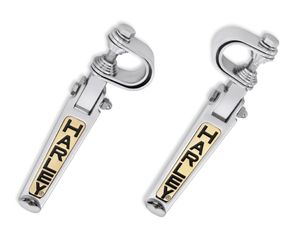Harley-Davidson Accessories Chrome Scripted Footpegs, Pair