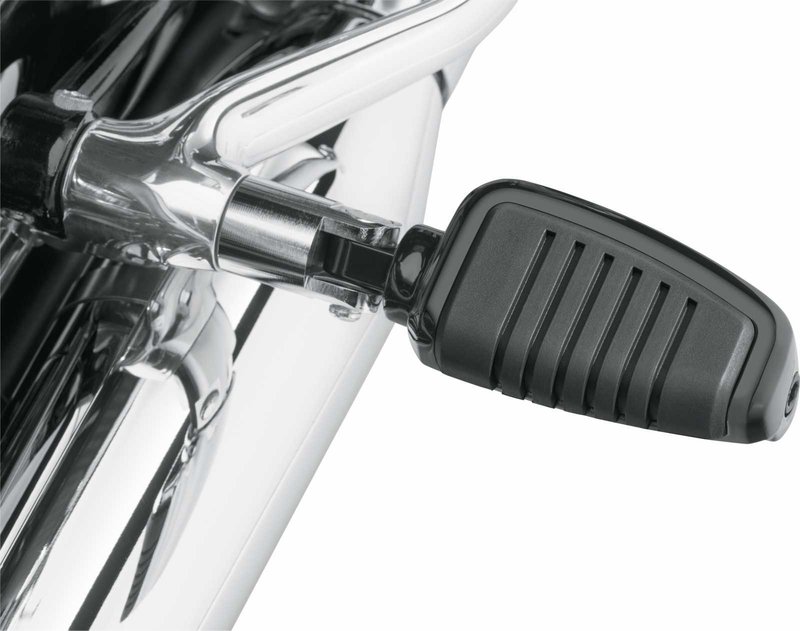 Harley-Davidson Accessories The Kahuna Footpegs in gloss black are understated but powerful. The rich gloss black surface is surrounded by deeply grooved black rubber that provides grip and traction where needed. Rider position. Styled to complement other Kahuna Collection accessories.