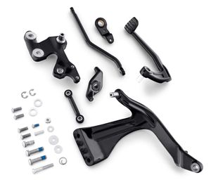 Harley-Davidson Accessories The Accessory Mid-Controls (brake side) move foot pegs and controls from a forward to mid location on the motorcycle, putting you in a better position for aggressive riding. This mid-control option is a perfect solution for performance-oriented Softail customization and will not compromise vehicle function or handling. This kit places the brake side mid-control components in an Accessory configuration that can be installed without changing other components on the motorcycle. Mid-Controls in Original Equipment and Accessory configurations can be mixed or matched depending on vehicle customization and additional accessories.