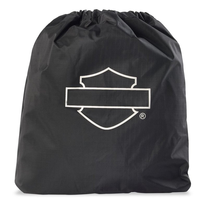 Harley-Davidson Accessories Featuring a handy storage sack, this black nylon, water-resistant Cordura cover packs easily and shelters your seat from the storm.