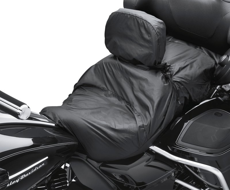 Harley-Davidson Accessories Seat Rain Cover, Black Nylon