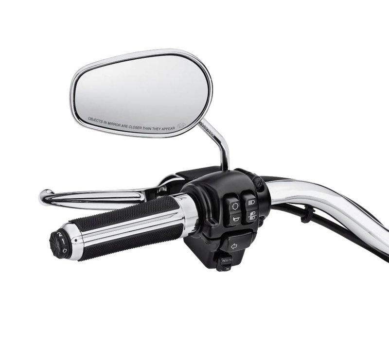 Harley-Davidson Accessories Airflow heated hand grips keep you comfortable on cool morning or frigid night rides. These thermostatically controlled grips feature variable heat settings controlled with a military-grade resistor, and use automatic temperature monitoring to adjust to ambient temperatures. The grips have been thermally mapped to provide more uniform heat and are designed to reach a maximum operating temperature approximately 20° Fahrenheit warmer than previous accessory heated grips for added warmth during cold rides. With both hands on the grips, they remain at a constant temperature regardless of changes in outside temperature. A self-contained control circuit and control knob means there are no additional switches or controller boxes to mount, and the grips switch on and off with the ignition to avoid draining your battery. The glueless grip design allows grip removal if you change handlebars or motorcycles. Wrap your fingers around the chrome ridge for a sweet tactile feel. A traction-grip crosshatch rubber surface is combined with a comfortable 1.6" diameter for excellent control in wet or dry weather, and the easy-to-install glueless design lets you remove the grips for service without damage.