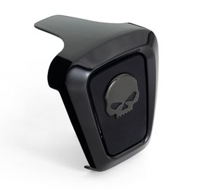 Harley-Davidson Accessories Willie G Skull Coil Cover in black. Display a touch of attitude with the Willie G Skull Collection. This coil cover makes it easy to complete the custom look. Durable die-cast aluminium with an electroformed insert that adds an edgy detail and hides the coil. Easy to install with included mounting hardware. Styled to complement other menacing Willie G Skull accessory items.