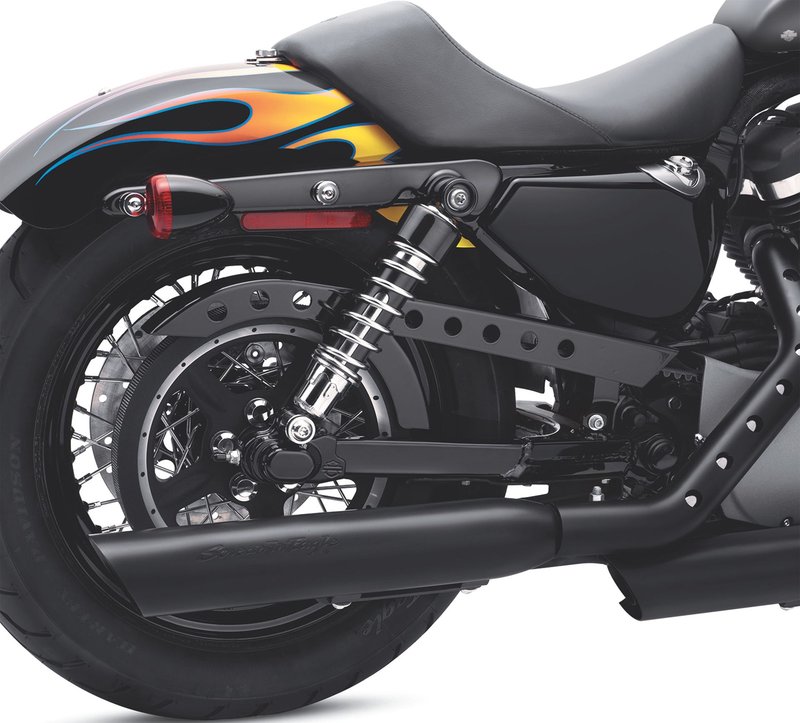Harley-Davidson Accessories Add the blacked-out look of the Nightster motorcycle to your Sportster® model. The perforated "Buckshot" design visually lightens the belt guard and adds a raw, purposeful edge to the bike's profile. Gloss black finish.