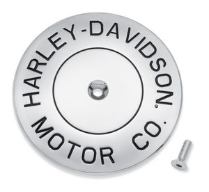 Harley-Davidson Accessories H-D Motor Co. Air Cleaner Trim in chrome. This collection personifies Harley style - it had better, because we put our name on it. This elegant air cleaner insert fills the recessed face of the Softail Original Equipment center-bolt air cleaner cover. Chrome finish.