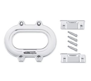 Harley-Davidson Accessories The Ventilator Extreme Air Cleaner Cover trims the face of the Screamin' Eagle Extreme Ventilator filter in style and features aggressive mounting lugs, polished stainless steel custom ARP fasteners and an inset Screamin' Eagle medallion. Chrome finish. Made from cast aluminum. Wraps the leading edge of the filter element, covering the rubber gasket without restricting air flow. Required to complete installation of the Ventilator Extreme Air Cleaner Kit (P/N 29400396 & 29400397). Includes necessary ARP hardware.