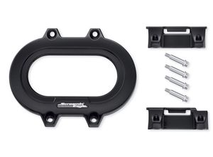Harley-Davidson Accessories The Ventilator Extreme Air Cleaner Cover trims the face of the Screamin' Eagle Extreme Ventilator filter in style and features aggressive mounting lugs, polished stainless steel custom ARP fasteners and an inset Screamin' Eagle medallion. Gloss Black finish. Made from cast aluminum. Wraps the leading edge of the filter element, covering the rubber gasket without restricting air flow. Required to complete installation of the Ventilator Extreme Air Cleaner Kit (P/N 29400396 & 29400397). Includes necessary ARP hardware.
