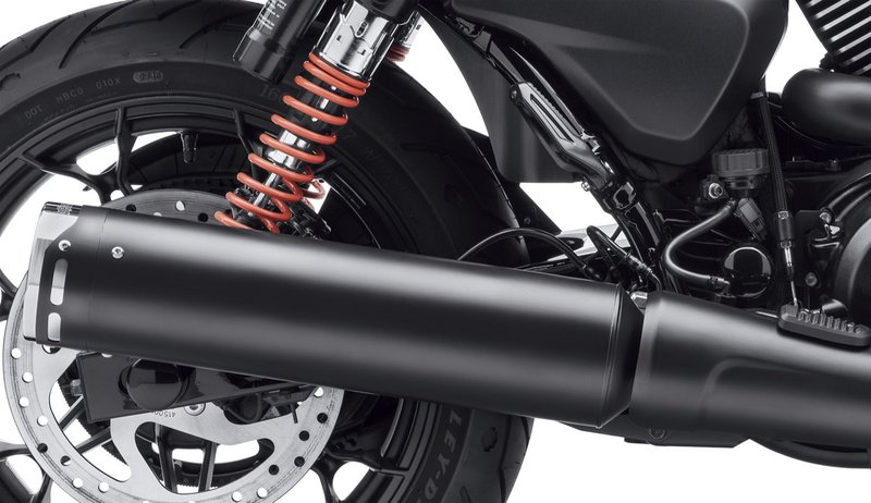 Harley-Davidson Accessories This street-compliant high-flow muffler has been specifically tuned to deliver an aggressive exhaust note and improved performance. Developing a rich exhaust note throughout the RPM range, this muffler provides a deep bass rumble and a throaty tone while on the throttle. Satin black finish. The heat-resistant satin black ceramic finish complements the blacked-out look of the Street Rod model. The contrasting bright stainless end cap is finished with a laser-engraved Screamin' Eagle logo. 50 state U.S. and ECE compliant.