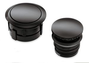 Harley-Davidson Accessories Emphasise the long and lean look of the fuel tank with this original Harley-Davidson flush-mount fuel cap in gloss black. A simple push, and the fuel filler cap pops up to provide ample grip, even while wearing gloves.
