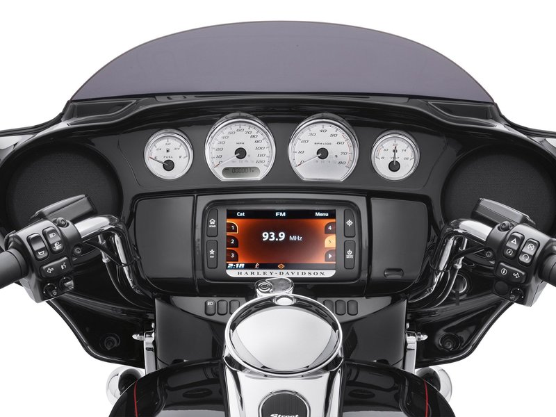 Harley-Davidson Accessories Take a big step up the technology ladder. Designed for plug-and-play installation, the Boom! Box 6.5GT Infotainment System is the ideal upgrade for Touring models equipped with the standard Boom! Box 4.3 radio. One look at the brilliant 6.5" display and you know this is something special. Factory-equipped with AM/FM radio, weather alert, integrated iPod and USB audio device playback, map-based GPS navigation, and Bluetooth pairing of mobile phones and wireless headsets. - Low-distortion 25 watt/channel amplifier optimised for great sound in an open-air environment - Cleaner, sharper sound at volumes up to 25% louder than previous Original Equipment radios - Built-in automatic volume control compensates for increased noise levels as speed increases - Automatically adjusts bass and treble for optimal performance - Glove-friendly touchscreen, joystick hand controls and hands-free voice recognition - Optional Bike-to-Bike communication, SiriusXM satellite radio, XM weather and traffic services, and other features are just a plug-in module away