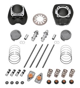 Harley-Davidson Accessories Build a fast, reliable 110 cubic inch Twin Cam hauler without having to remove the motor from the chassis. This Stage III Street Performance Kit combines system-matched Screamin' Eagle big bore cylinders, high compression pistons and performance cams and valve train components with the Original Equipment cylinder heads for a cost-effective boost in torque and performance.